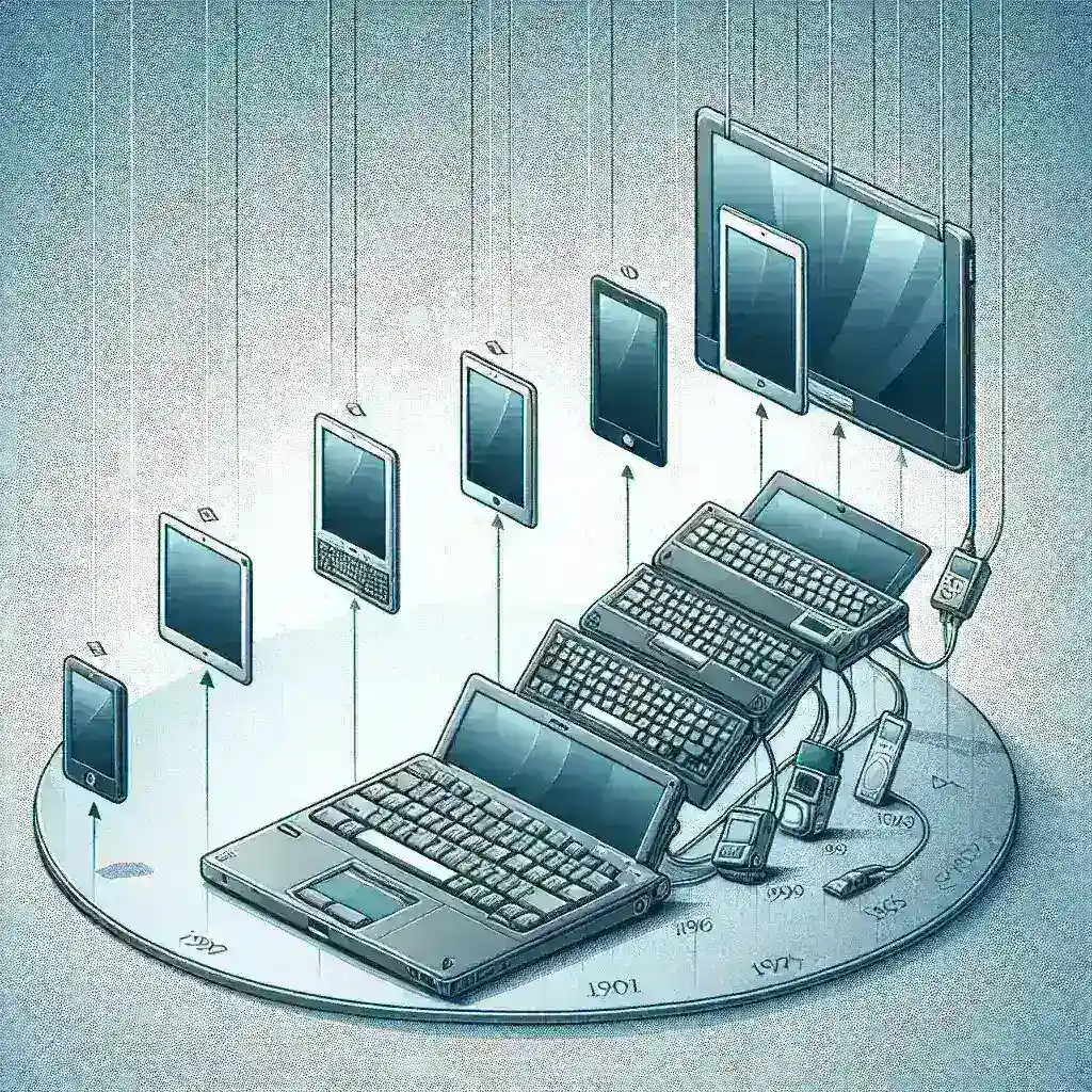 "Illustration of the Dynabook concept showcasing a sleek, portable computing device, highlighting its influence on personal computing innovation and design."